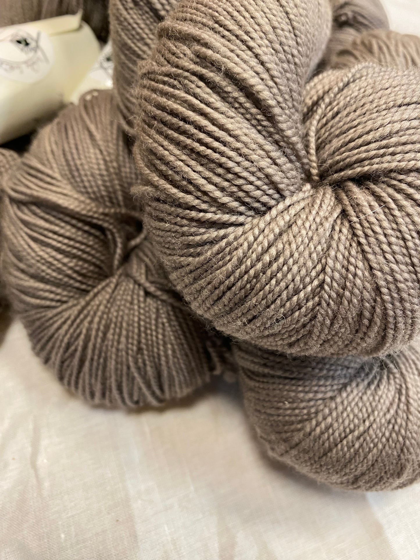 Grey Acorn Dyed Fingering Weight Yarn