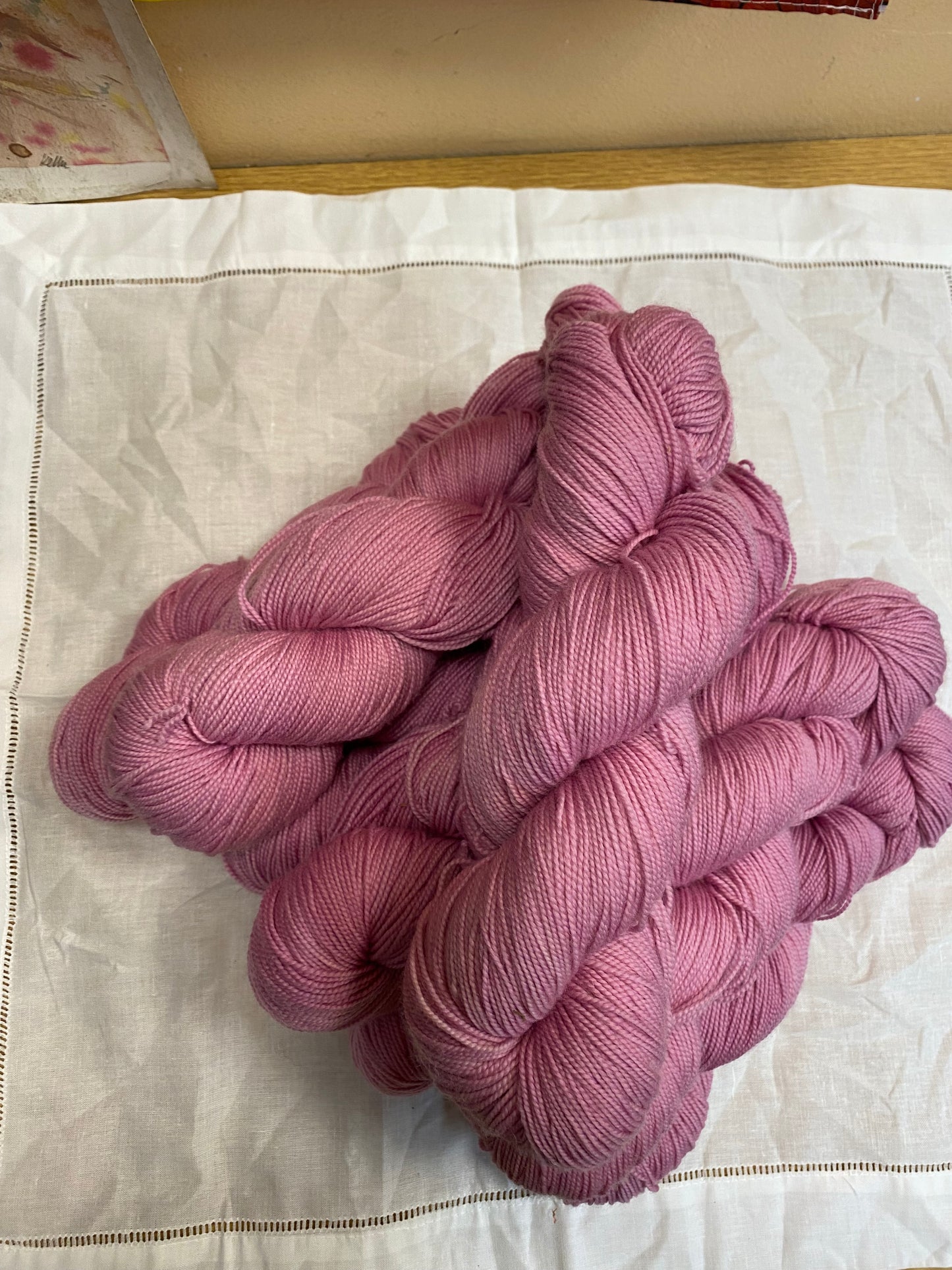 Bright Pink Fingering Weight Yarn