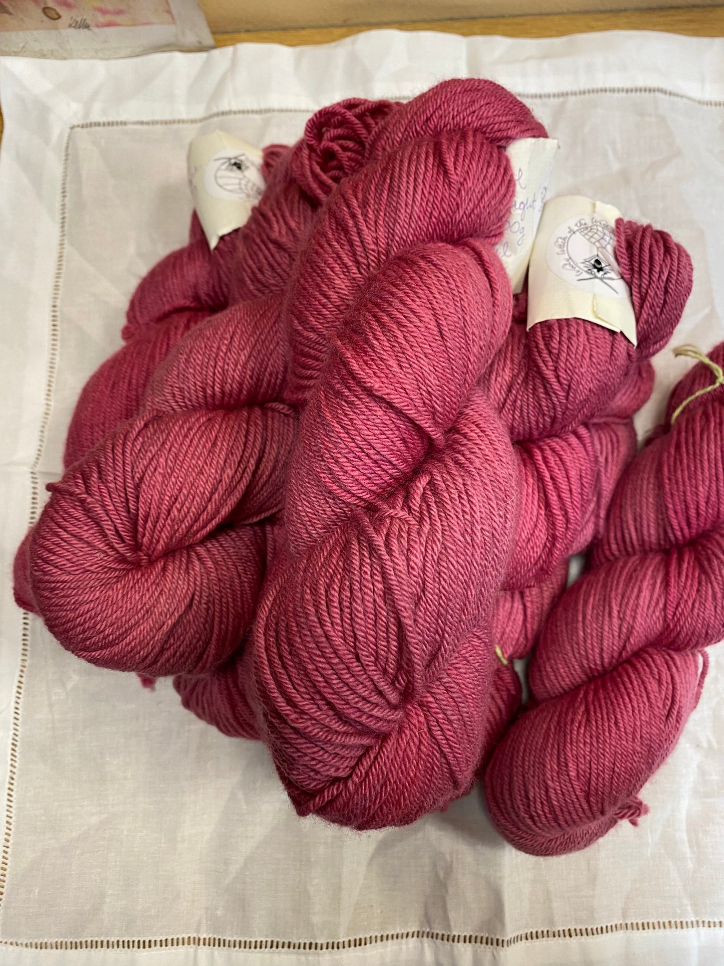 Merino Wool Worsted Weight Yarn - Magenta