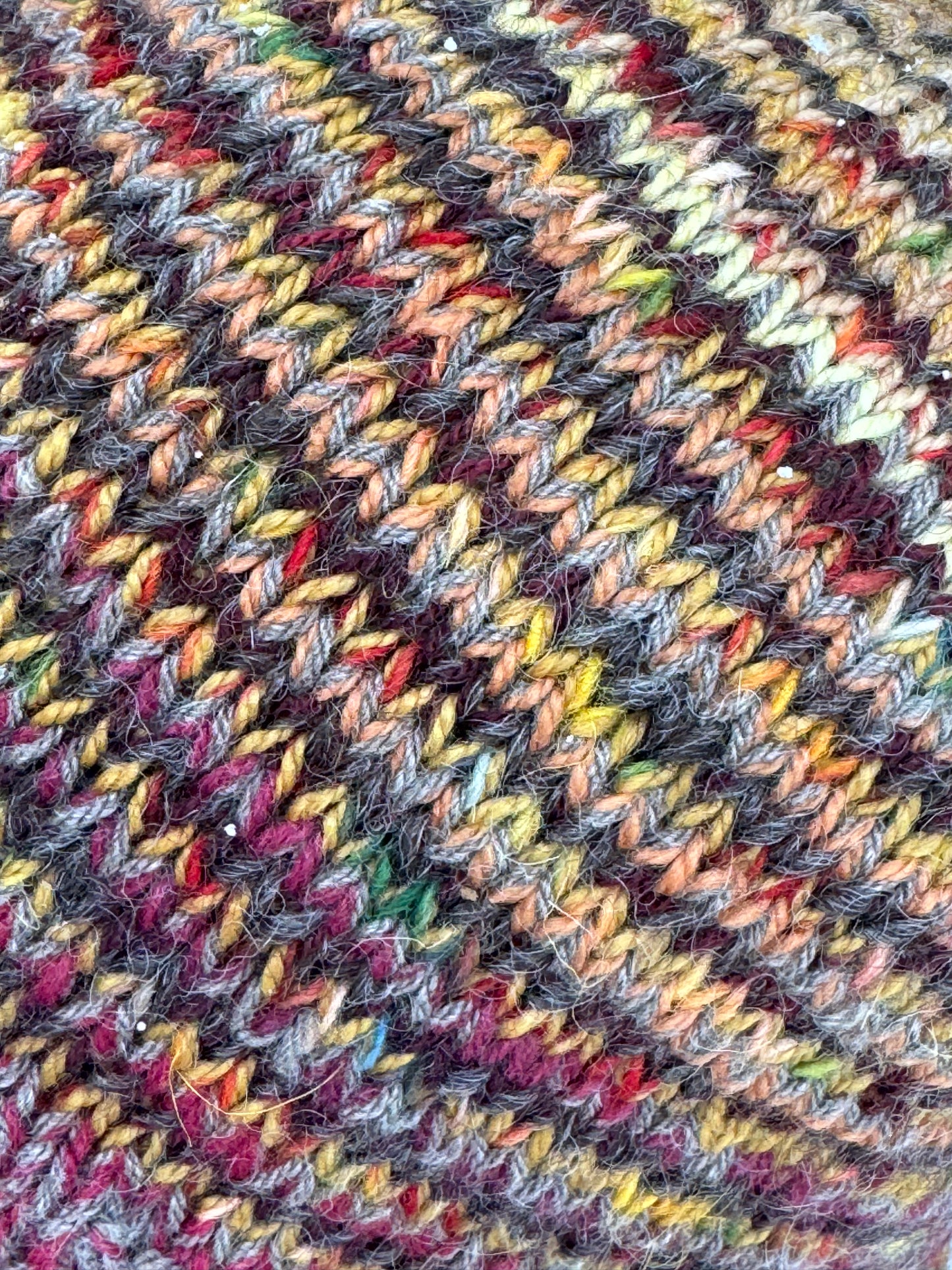 Naturally Dyed Wool, Silk & Angora Striped Hat