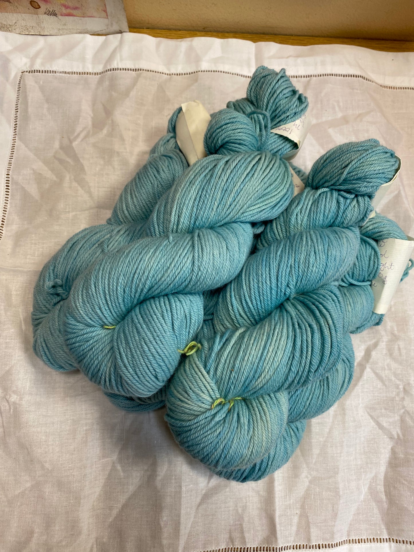 Merino Wool Worsted Weight Yarn - Green/Blue