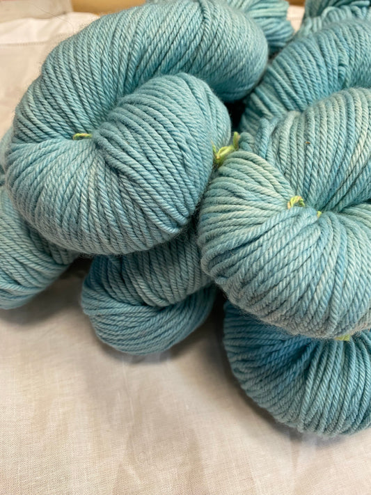 Merino Wool Worsted Weight Yarn - Green/Blue