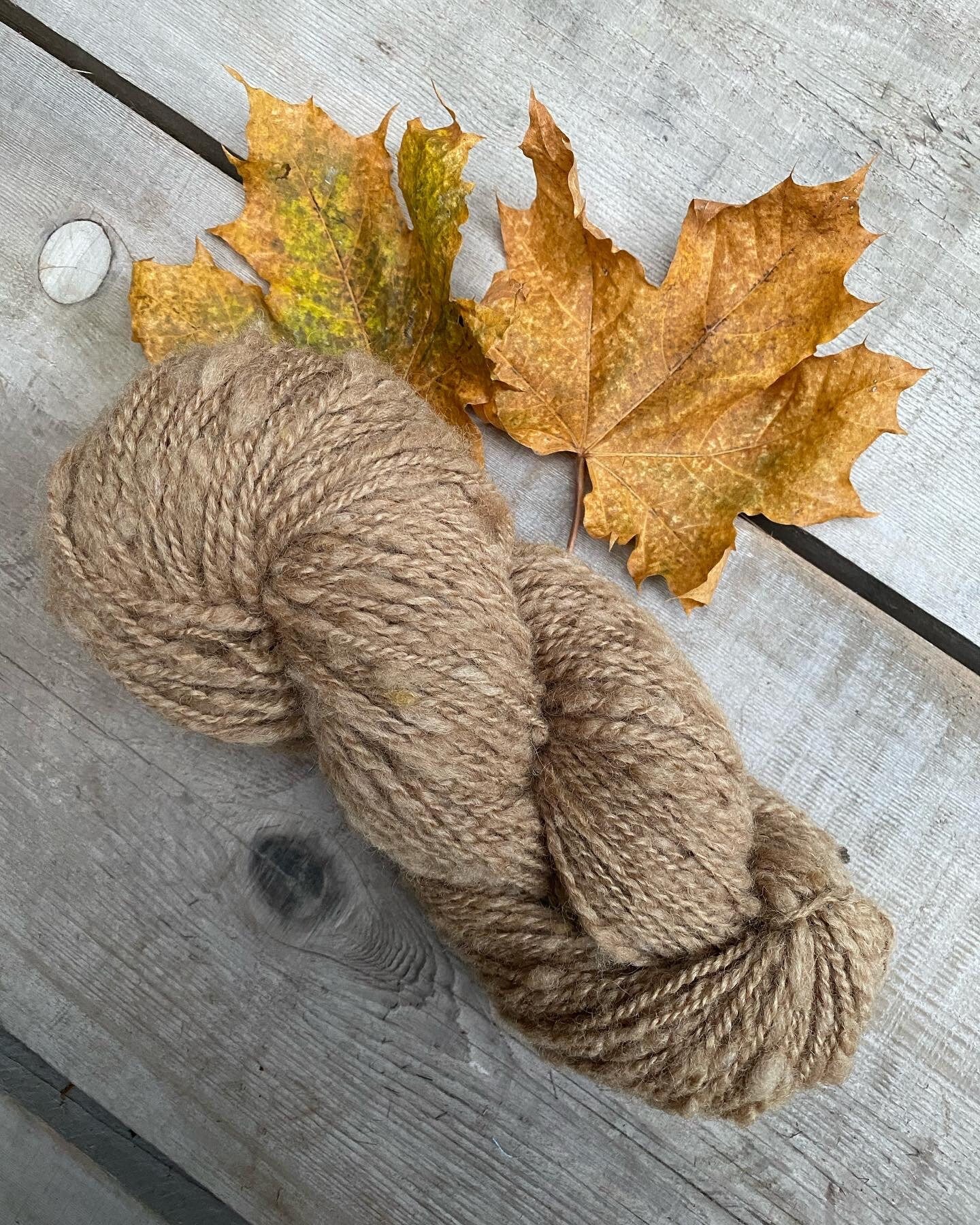 100% Idaho BFL Wool Handspun Naturally Dyed w/ Pomegranate Skins